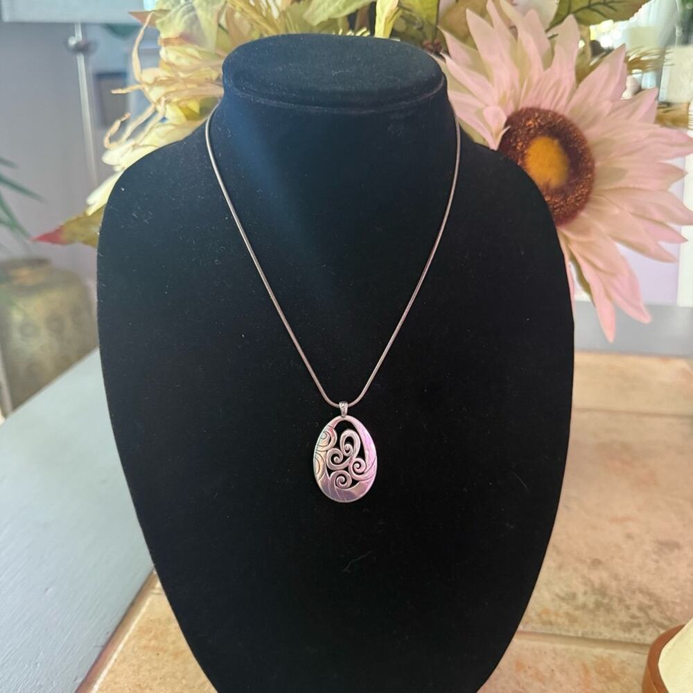 Brighton Silver Tone Pendant Necklace